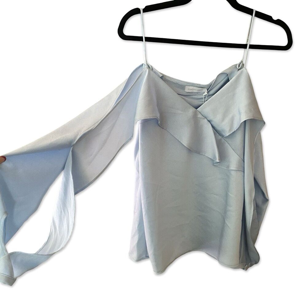 Jonathan Simkhai Light Blue Ruffle Blouse - Picture 7 of 16